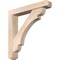 Ekena Millwork Olympic Craftsman Smooth Bracket w/ Offset Brace, Douglas Fir, 5 1/2"W x 32"D x 32"H BKT0604X32X32OLY04SDF - alternate 1